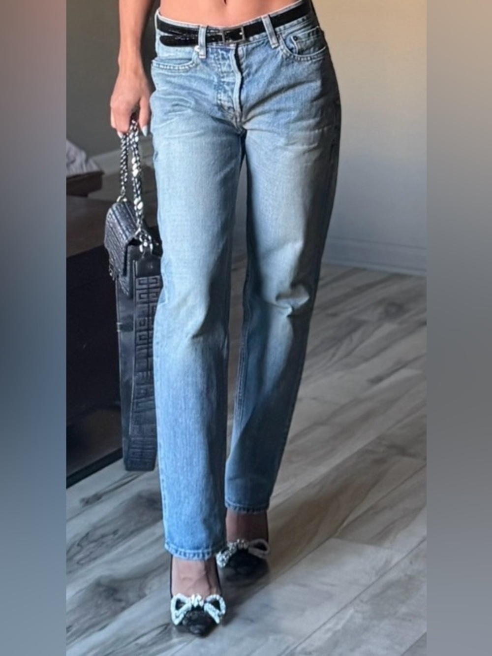 Saint Laurent Light Blue Denim Jeans - Picture 9 of 9